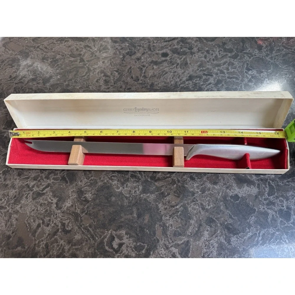 Vintage Gerber Legendary Blades Snickersnee Fork Tip Carving Knife w/ Box